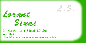 lorant simai business card